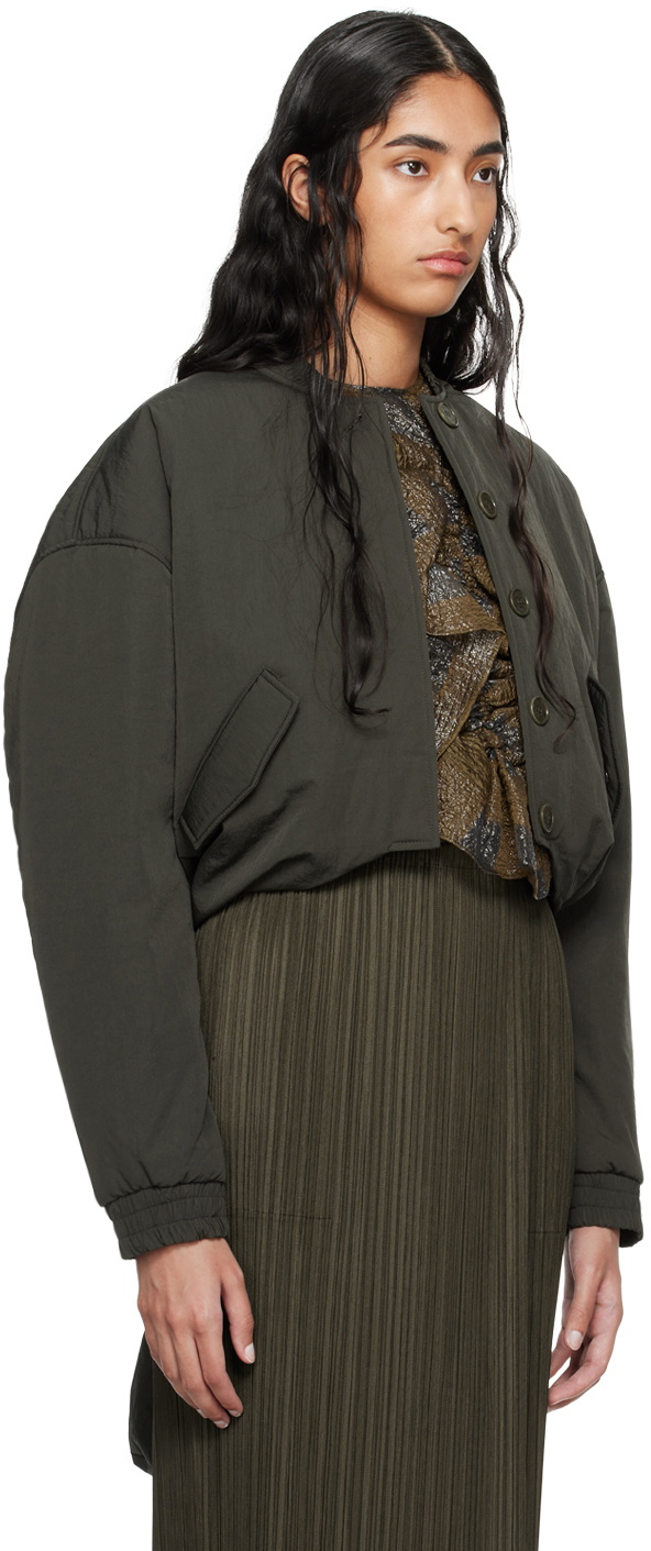Cecilie Bahnsen Khaki Ubon Bomber Jacket Cecilie Bahnsen