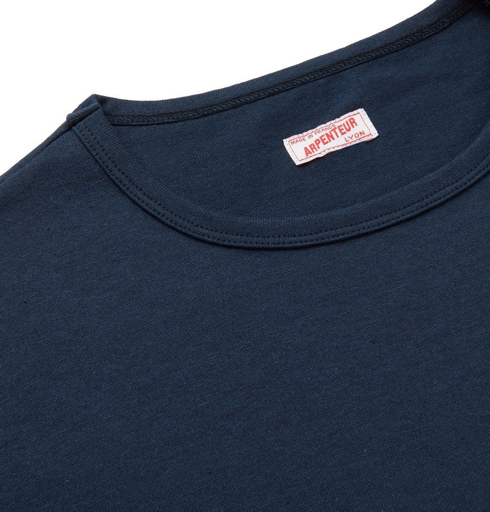 Arpenteur - Logo-Print Cotton-Jersey T-Shirt - Navy Arpenteur