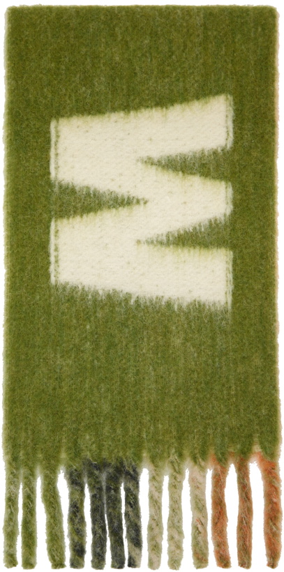 Photo: Marni Green Striped Logo Scarf