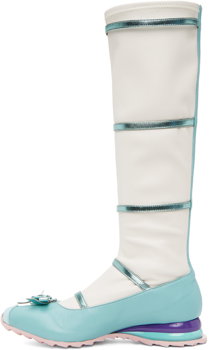 KIKO KOSTADINOV – RIBBON HIGH BOOT - IVORY MINT