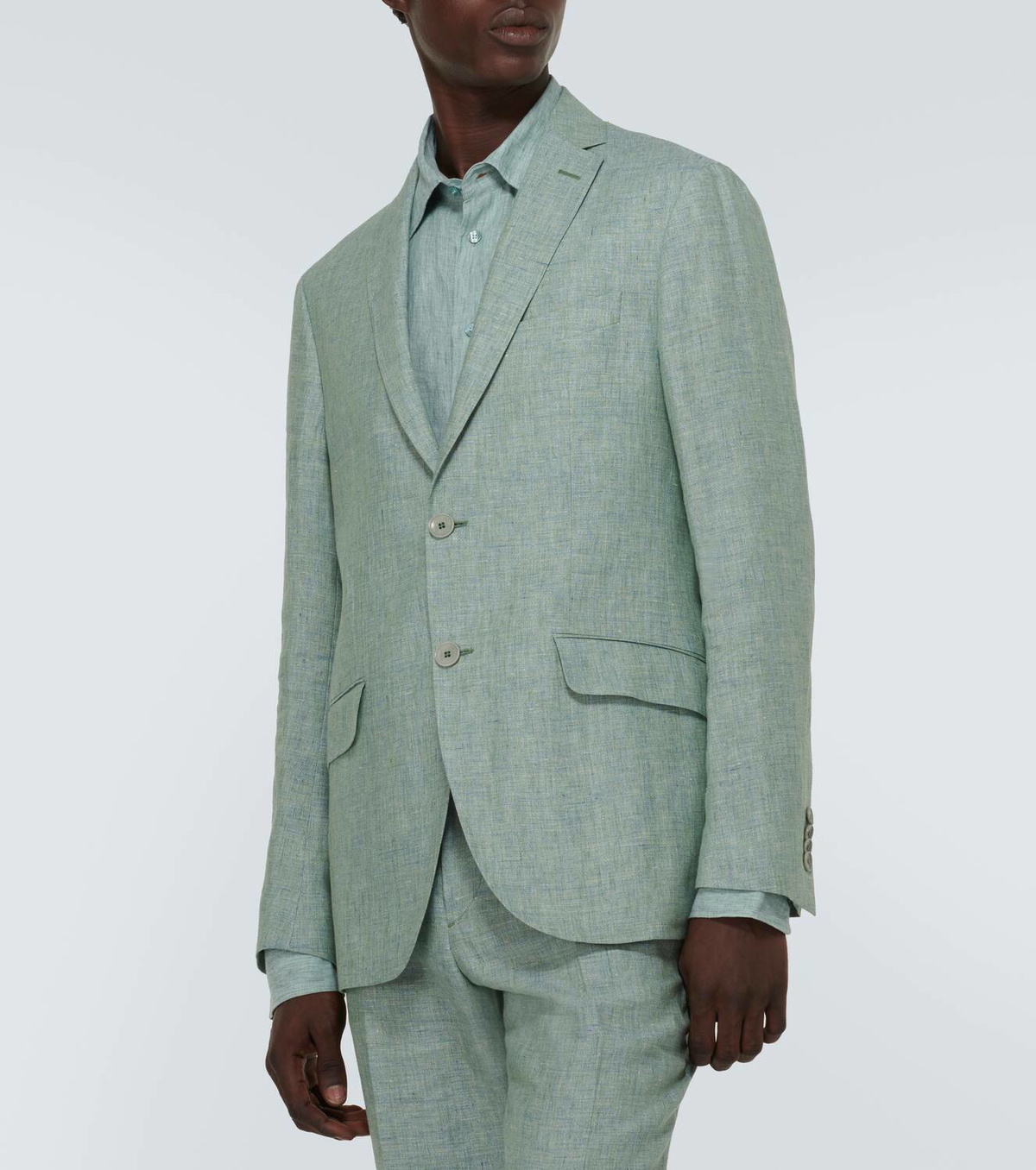 Etro Single-breasted linen blazer Etro