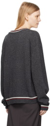 LOW CLASSIC Gray V-Neck Sweater