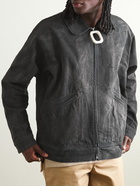 JW Anderson - Distressed Cotton-Canvas Blouson Jacket - Black