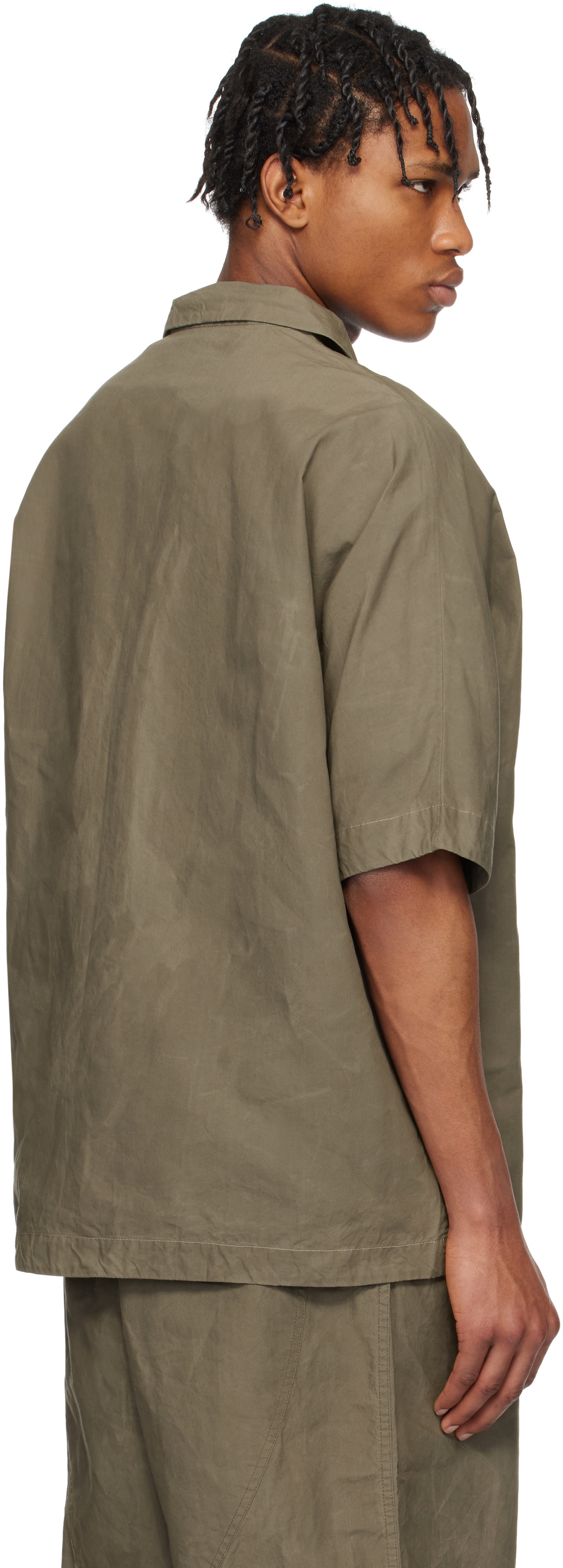 CASEY CASEY Taupe Waga Bowling Shirt