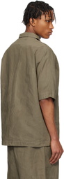 CASEY CASEY Taupe Waga Bowling Shirt