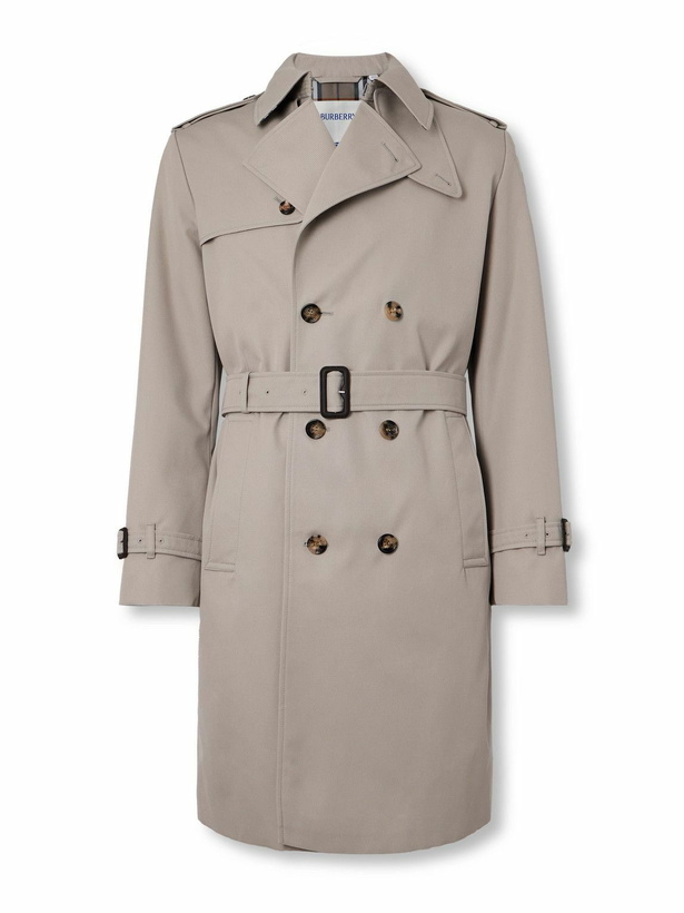 Photo: Burberry - Double-Breasted Belted Gabardine Trench Coat - Neutrals