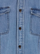 Dunst Blue Jacket With Patch Pockets On The Chest In Denim Man