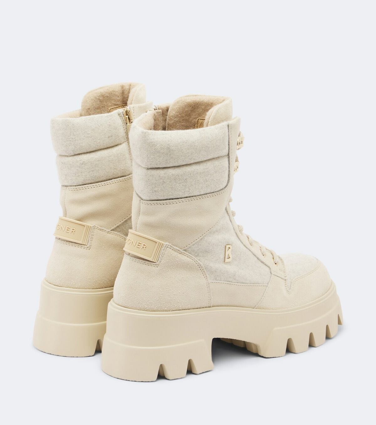 Bogner Sapporo suede-trimmed lace-up boots