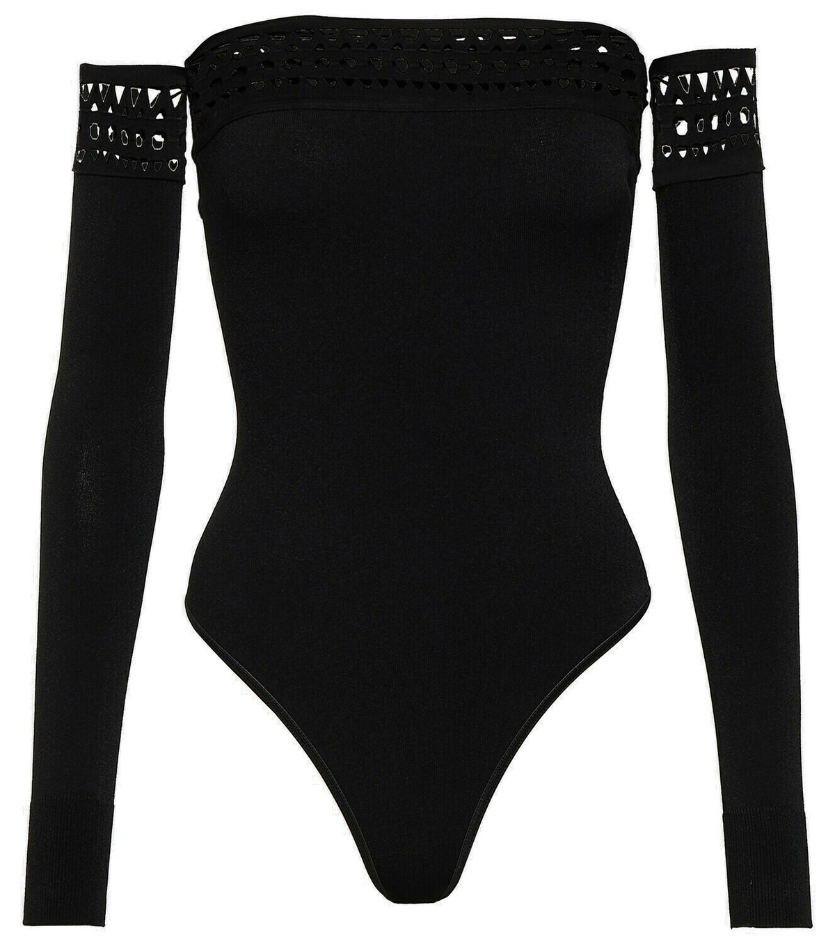 Alaïa Vienne off-shoulder bodysuit ALAÏA