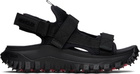 Moncler Black Trailgrip Vela Water-Repellent Sandals