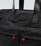 Kiton Leather-trimmed tote bag