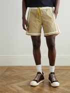 Rhude - Moonlight Wide-Leg Logo-Print Shell Drawstring Shorts - Neutrals