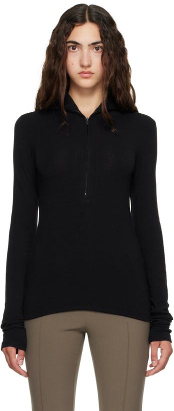Photo: Mugler Black Column Jersey Jacket