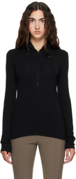Mugler Black Column Jersey Jacket