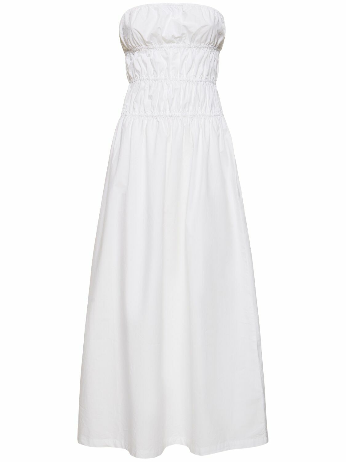 DESIGNERS REMIX Connor Strapless Cotton Midi Dress
