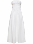 DESIGNERS REMIX Connor Strapless Cotton Midi Dress