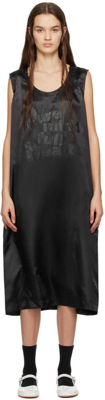 Comme des Garçons Black Black 'Pure Mind Full Heart' Midi Dress