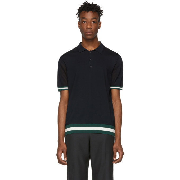 Photo: Moncler Navy Colored Trim Polo