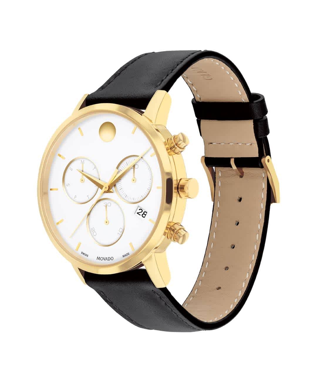 Movado Museum Classic Chronograph Quartz White Dial Mens Watch 0607888