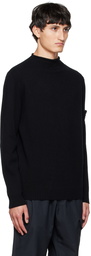 Stone Island Black Rolled Sweater