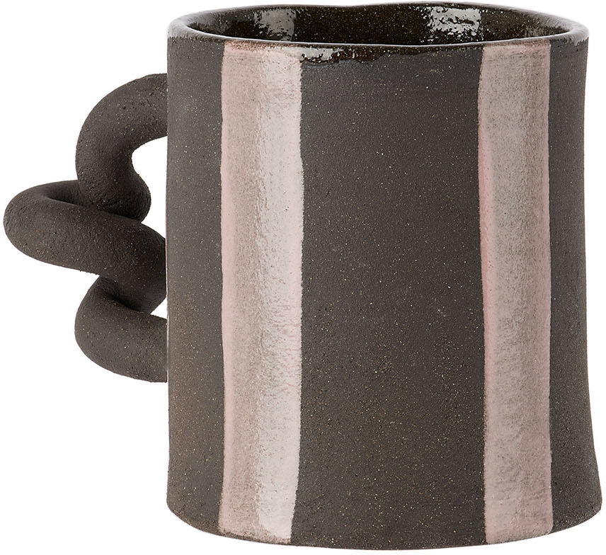 Harlie Brown Studio Black & Pink Stripe Delights Mug