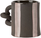 Harlie Brown Studio Black & Pink Stripe Delights Mug