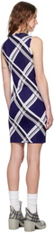 Burberry Blue Check Midi Dress