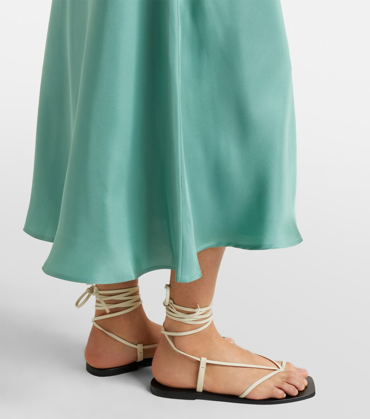 Asceno Provence silk twill slip dress