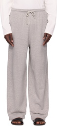 The Elder Statesman Gray Daily Wide Leg Sweatpants