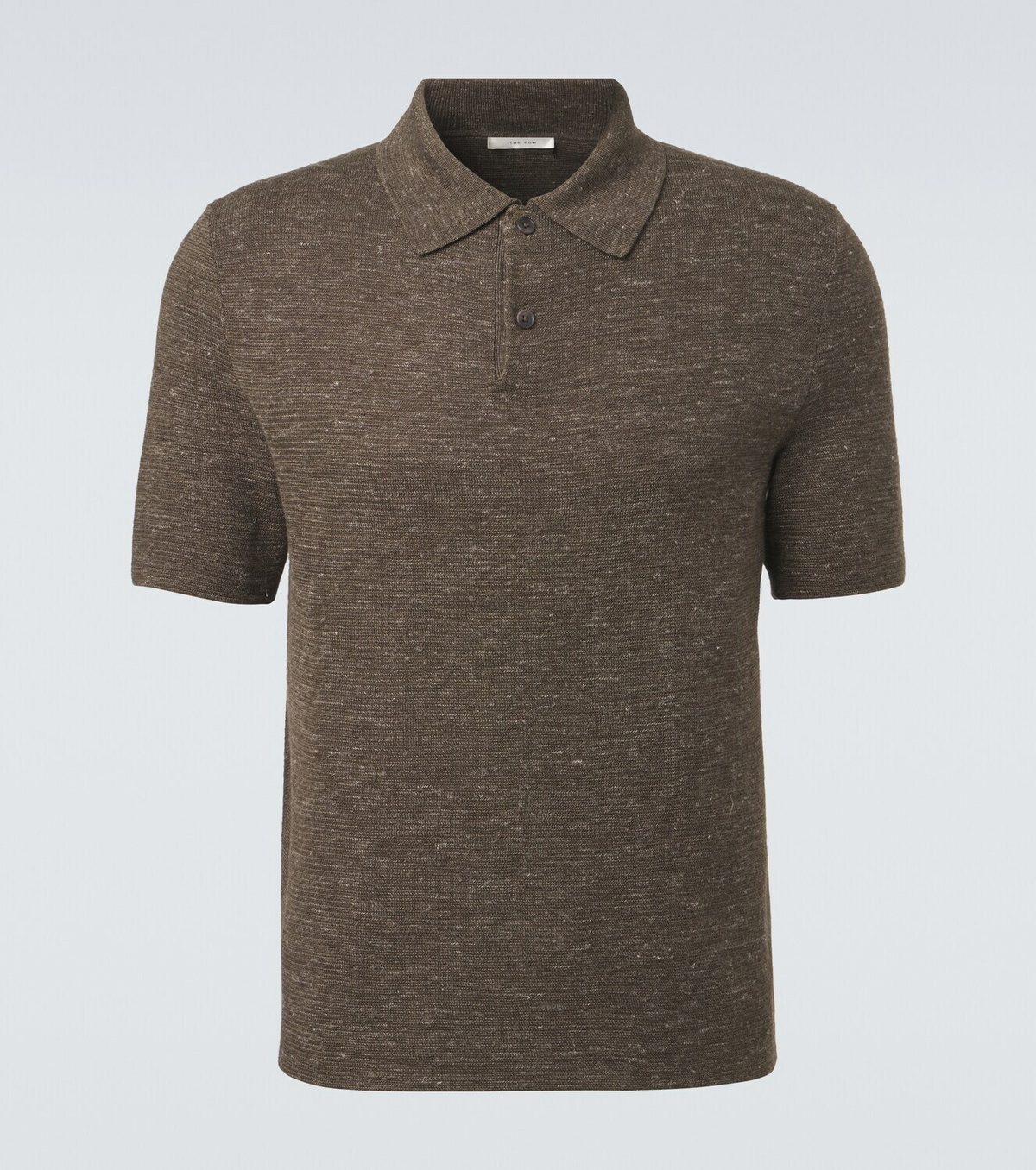 The Row Ravi silk, cashmere, and linen polo shirt