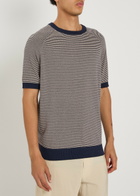 Raith Rafael Striped Knit T-shirt Navy