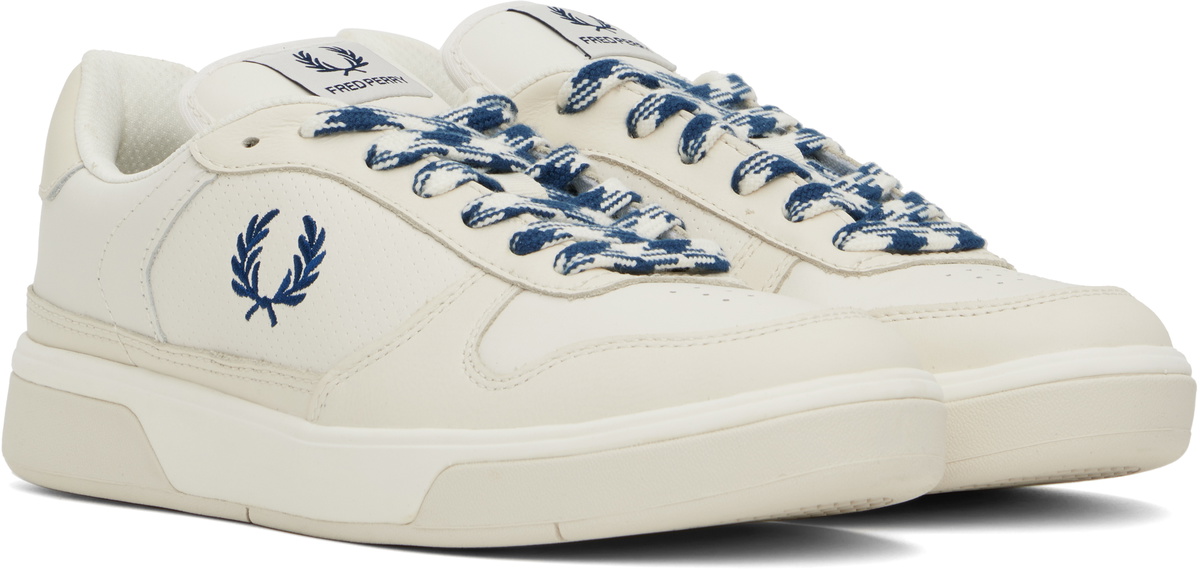 Fred Perry Off-White & Navy B300 Sneakers
