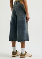 Haikure Belle Wide-leg Denim Culottes Blue 25 (W25 / UK6 / XS)