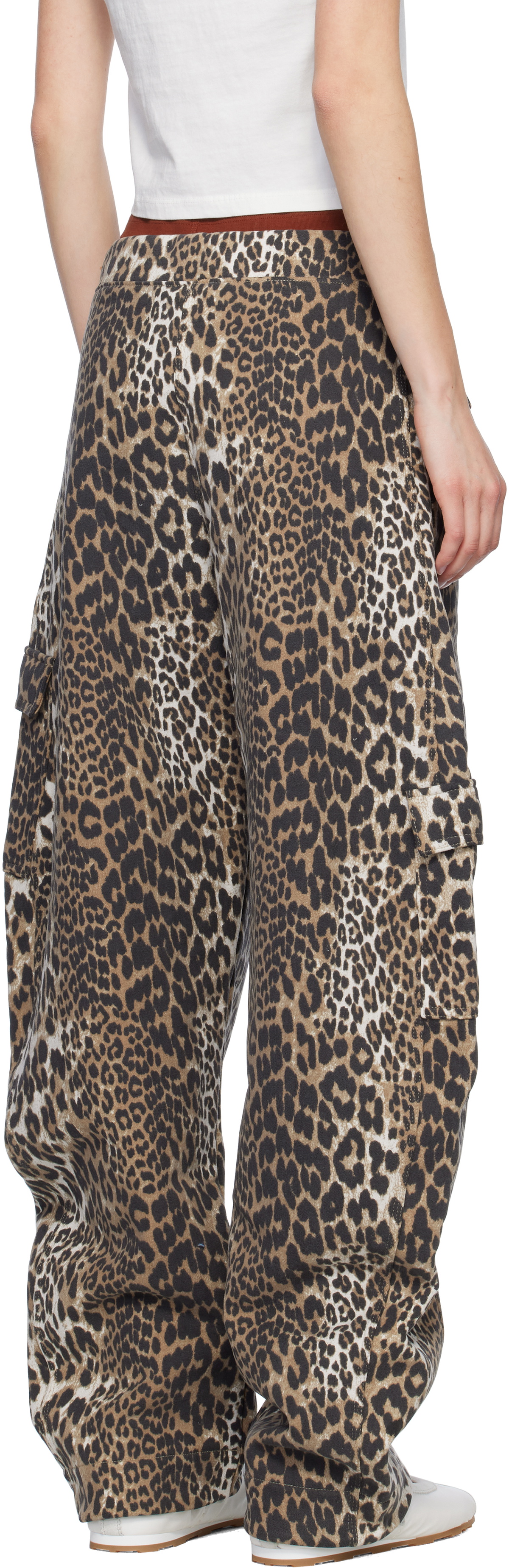 GANNI Beige & Brown Heavy Fleece Lounge Pants