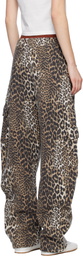 GANNI Beige & Brown Heavy Fleece Lounge Pants