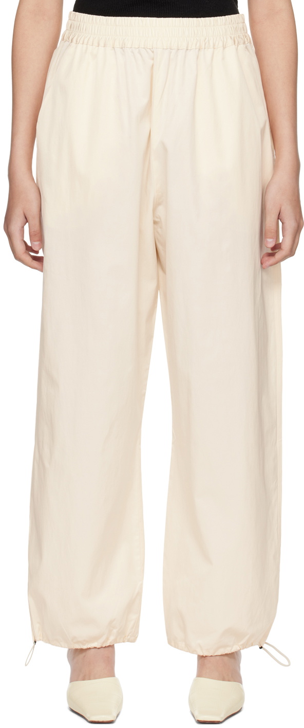 GIA STUDIOS Beige Pleated Trousers in Natural | Lyst