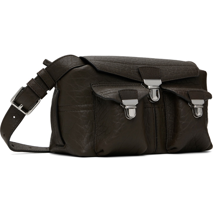 Photo: LEMAIRE Brown Bubble Lambskin Mini Soft Gear Bag
