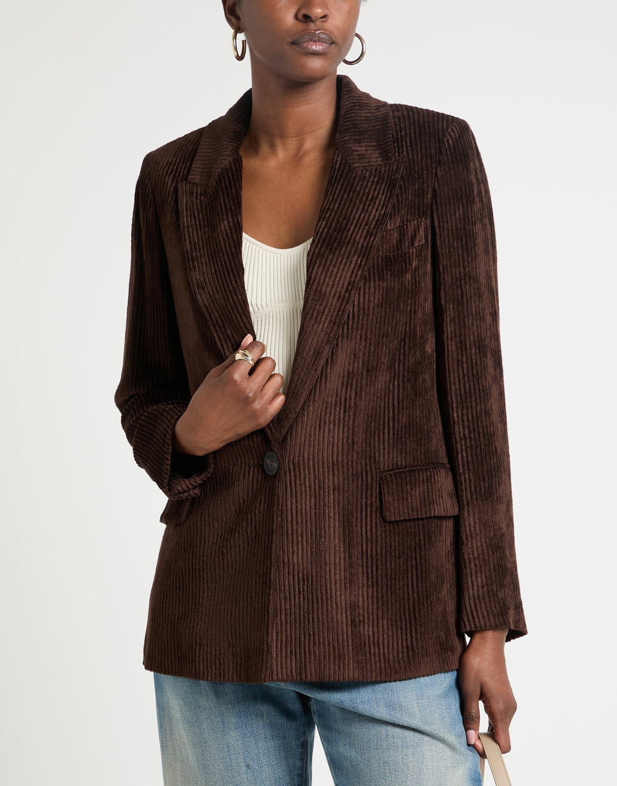 Peserico Womens Blazer Dark in Brown