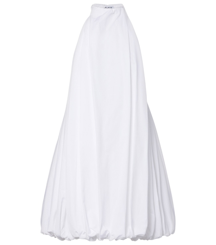 Photo: Alaïa Halterneck cotton poplin minidress