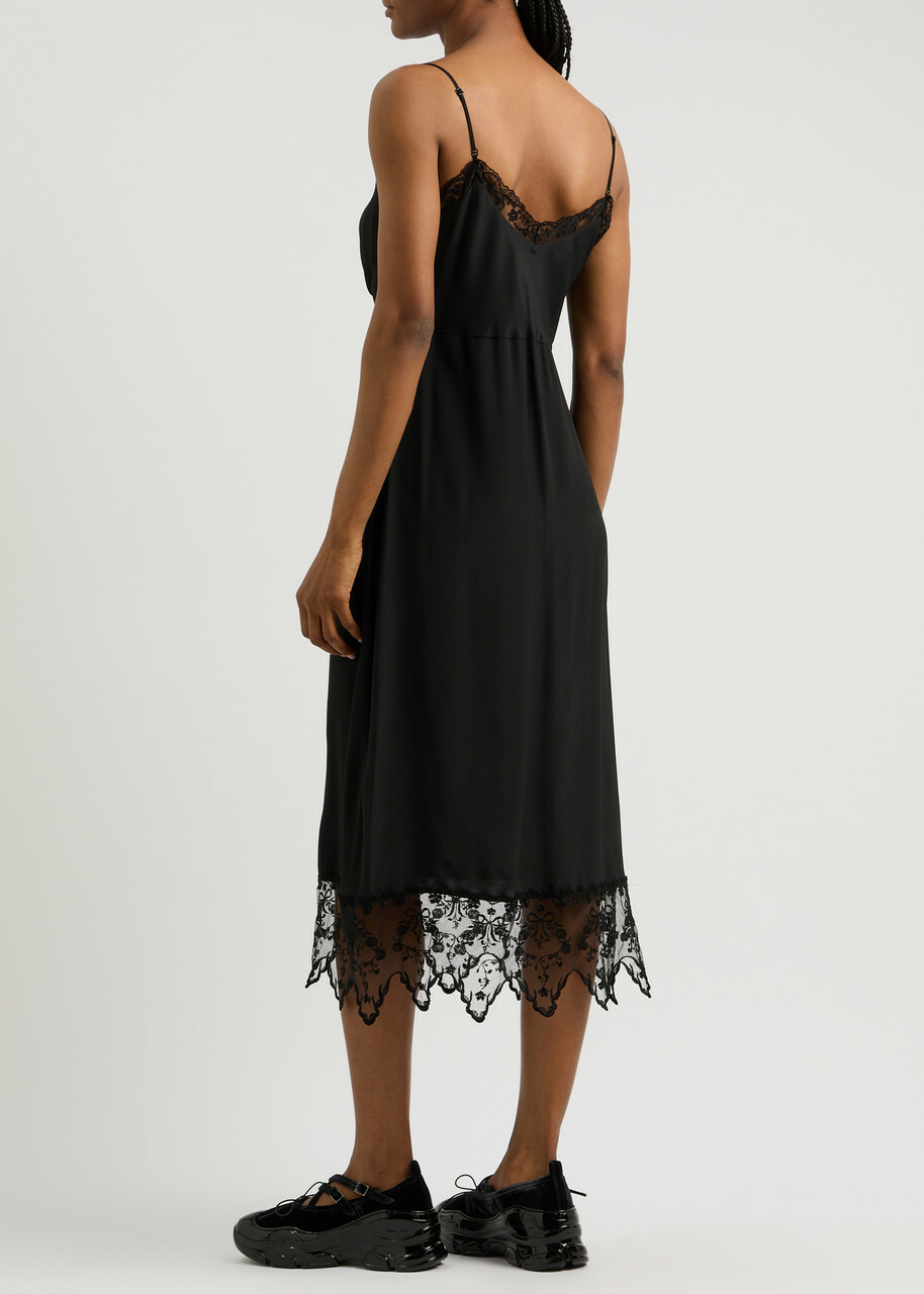 blue lace dress short sleeve Blue Wave Short Sleeve Belted Lace Midi Dress
