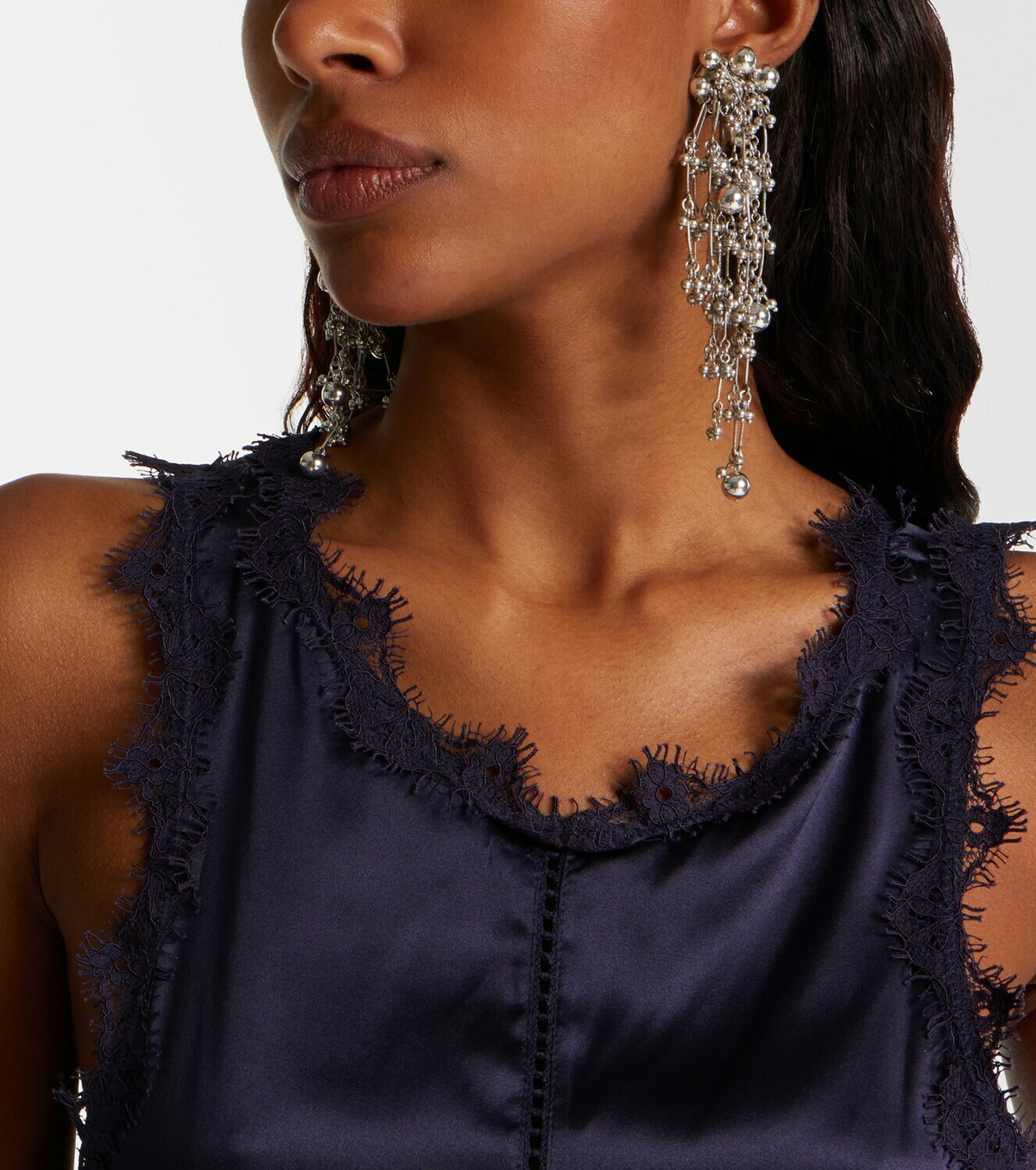 Isabel Marant Freya embellished clip-on drop earrings