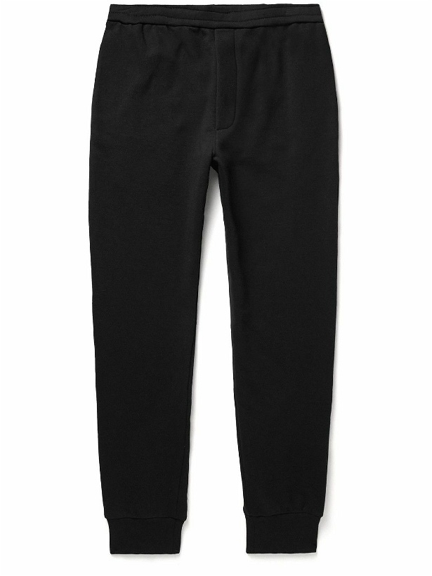 Photo: The Row - Edgar Tapered Cotton-Jersey Sweatpants - Black