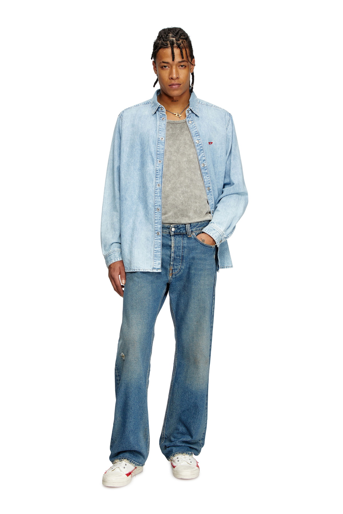 Diesel Relaxed Jeans - 1980 D-Eeper - Jeans Mens in Blue Diesel