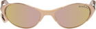 Acne Studios Rose Gold Metal Frame Charm Sunglasses
