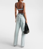 Y/Project Ruffled denim bra top
