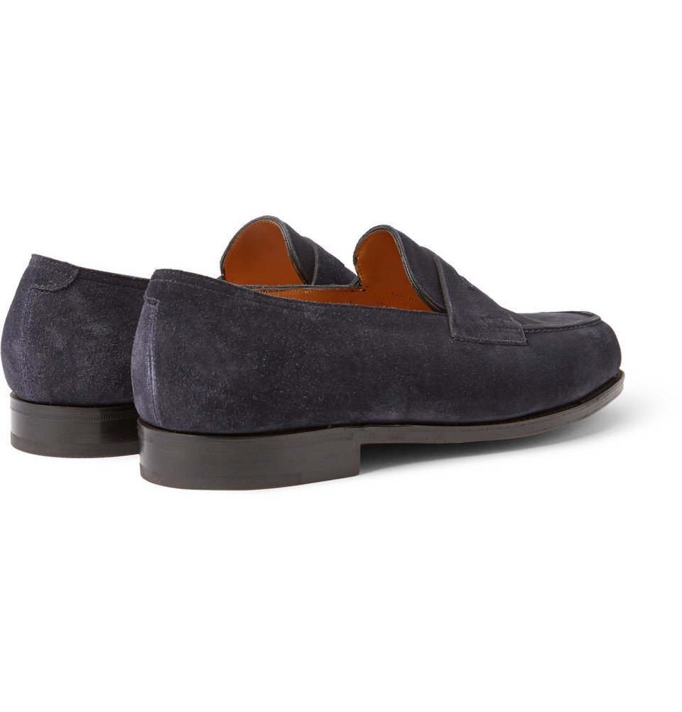 John Lobb - Lopez Suede Penny Loafers - Navy John Lobb