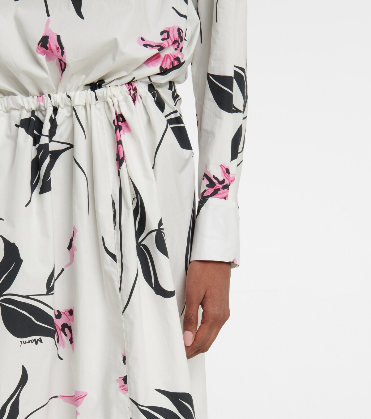 Marni - Floral cotton poplin midi dress Marni