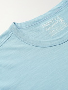 FAHERTY - Sunwashed Organic Cotton-Jersey T-Shirt - Blue