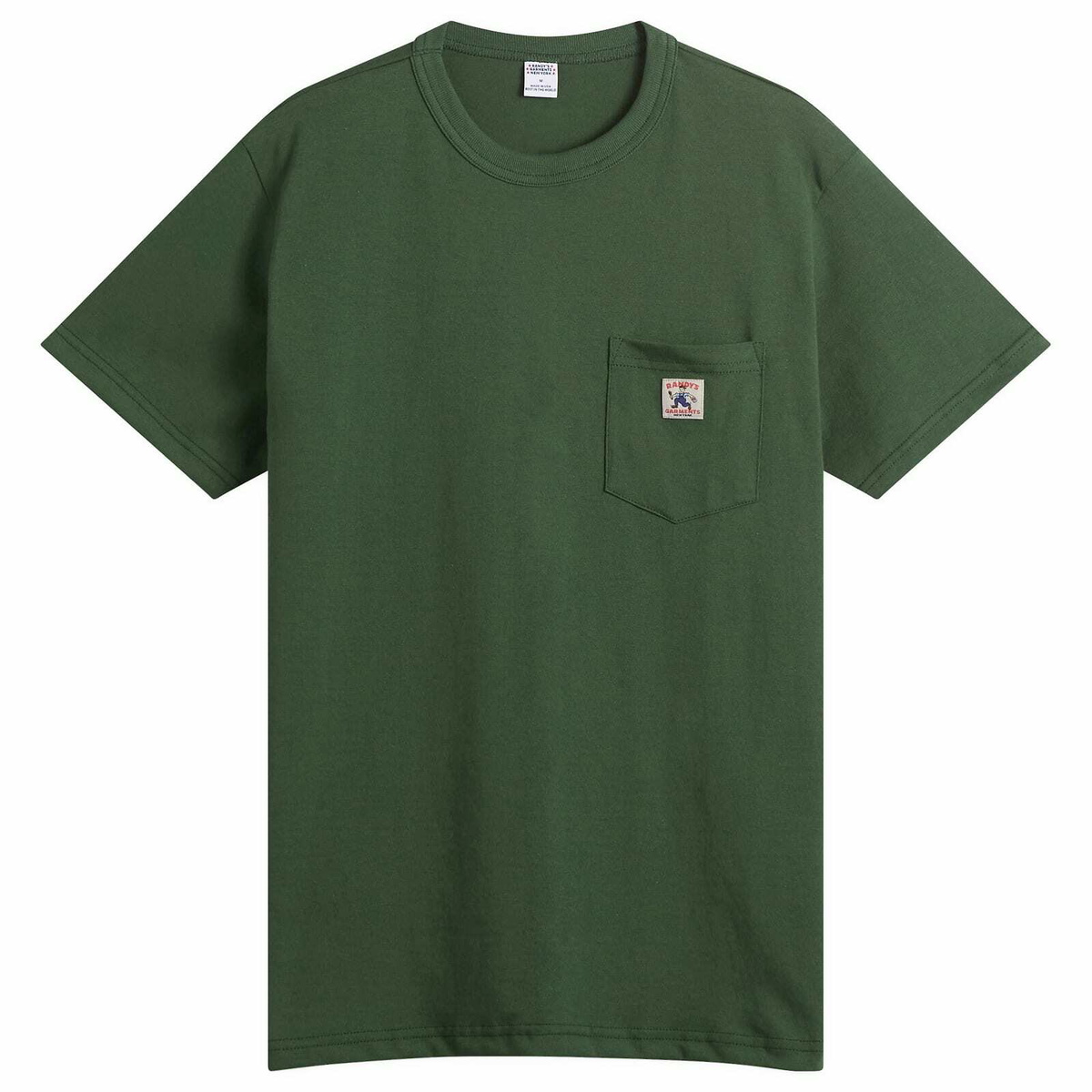 Randy's Garments Men's Randy’s Garments INC. Logo Pocket T-Shirt in Dark Green
