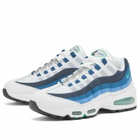 Nike Air Max 95 Big Bubble Sneaker in White/Green/Blue